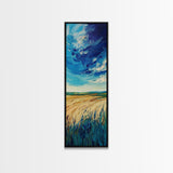 Prairie Storm, landscape painting, framed canvas print, moody art, rustic wall art, southwest wall art, extra wide art, boho art