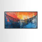 Fisherman’s Net, nautical decor, textured art, abstract painting, ocean painting, southwest wall art, Canvas Print, coastal painting