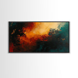 Moody Abstract Art, Dark Romance Painting, Ozymandias Art, Framed Canvas Print, Rustic Decor, Textured Canvas, Bold Art Statement