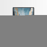 Abstract Glacier, wabi sabi art, zen wall art, blue and green wall art, minimalist art, Framed Canvas Print