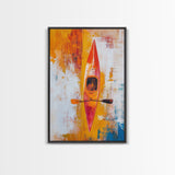 Kayak Painting, Nautical Wall Art, Coastal Cowgirl Wall Art, Rustic Decor, Abstract Boat Art, Ocean Painting, Canvas Print