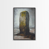 Ozymandias Art, moody art, coastal decor, wabi sabi art, rustic wall art, nautical decor, Framed Canvas Print, extra wide art
