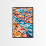 Abstract Swirls, Colorful Wall Art, Canvas Print, Geometric Art, Teal Wall Art, Whimsical Art, Psychedelic Painting, Modern Decor