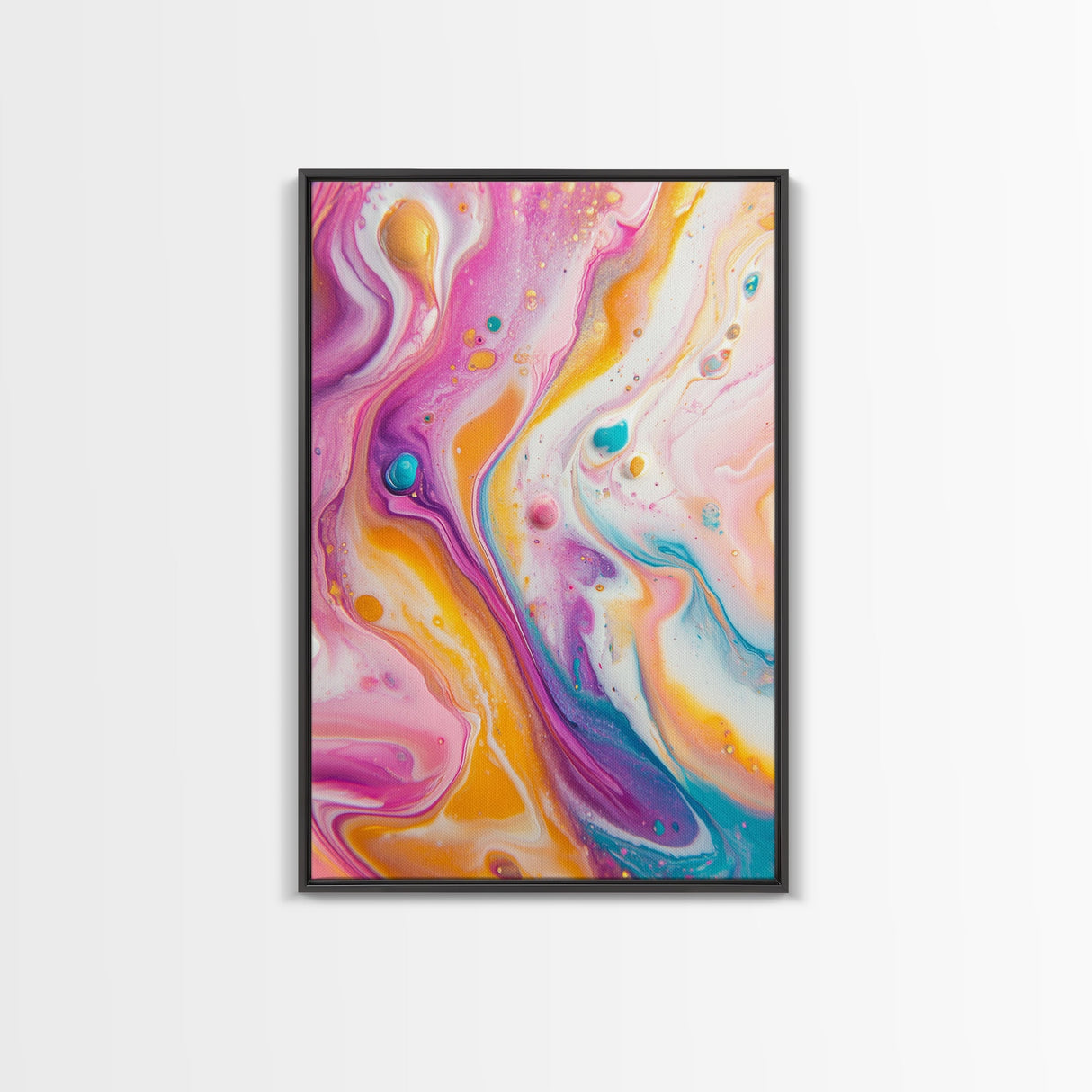 Fluid Art Painting, Psychedelic Wall Art, Colorful Abstract Art, Trippy Art, Bedroom Wall Art, Canvas Print, Swirl Paint Decor