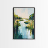Marsh Landscape, Coastal Landscape Art, Nature Painting, Seascape Art, Bedroom Art, Guest Room Art, Canvas Print, Farmhouse Art
