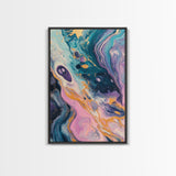Galaxy Swirl, Sacred Geometry Wall Art, Teal Wall Art, Blue and Green Wall Art, Canvas Print, Abstract Art, Whimsical Art