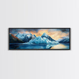 Iceberg Landscape Canvas Print, Arctic Ocean Wall Art, Blue Glacier Nature Art, Winter Wilderness Decor, Mountain Explorer Gift