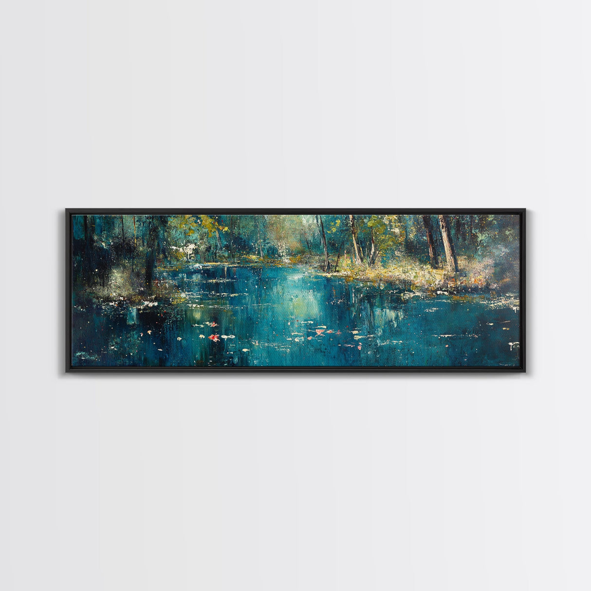 Tranquil Pond Reflection Canvas Print Serene Nature Wall Art Peaceful Landscape Home Decor Office Bedroom Gift
