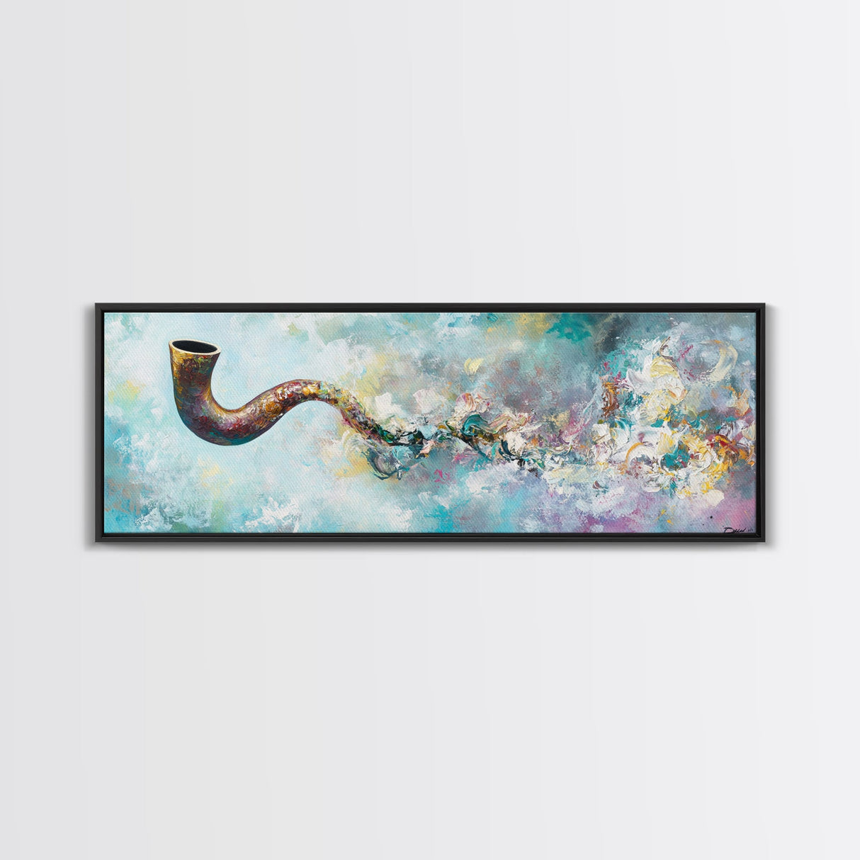 Abstract Smoke Pipe Art Canvas Print - Surreal Colorful Painting, Fantasy Wall Decor, Boho Home Aesthetic, Bar Lounge Art