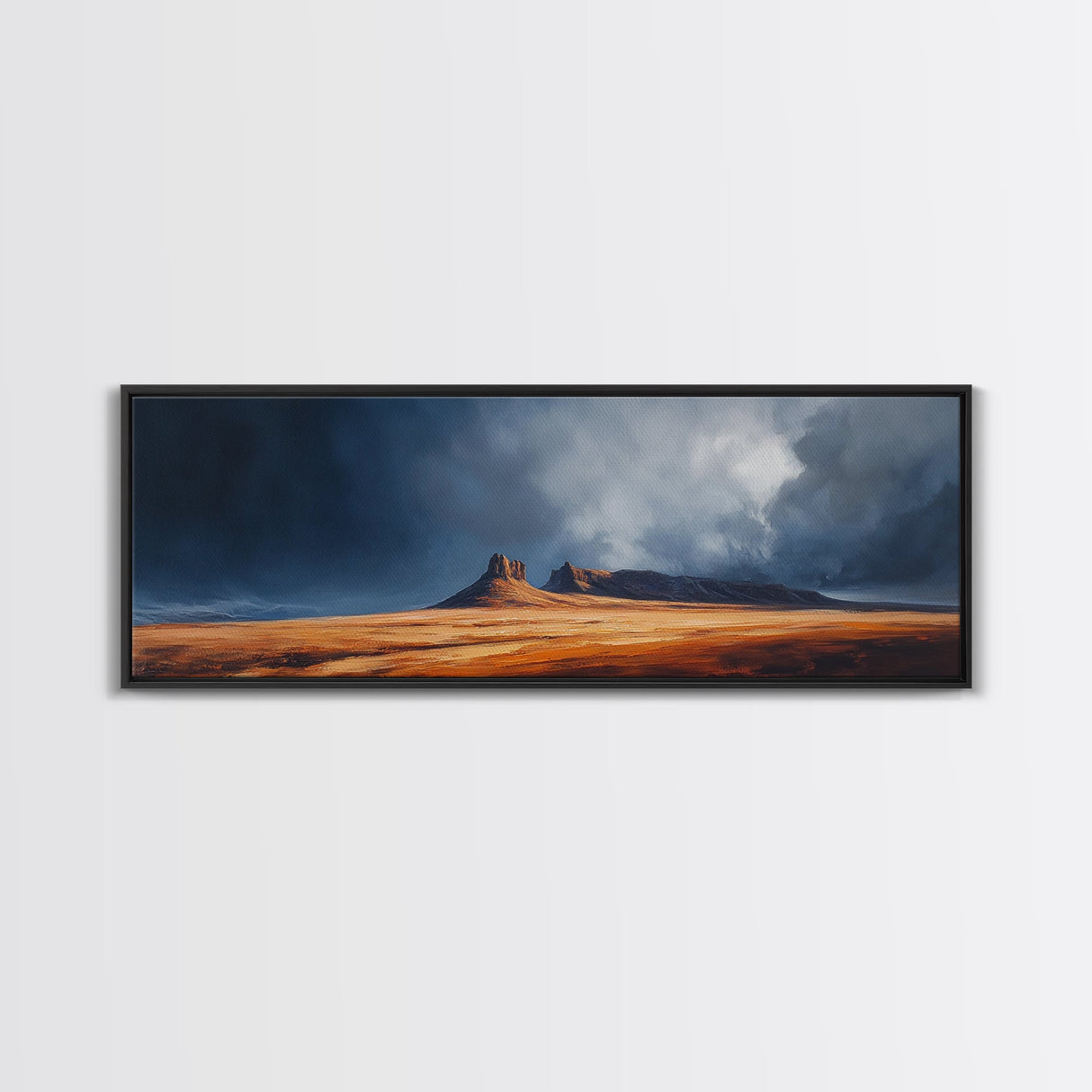Desert Storm Canvas Print Moody Landscape Art, Southwestern Wall Art, Nature Painting, Office Decor, Living Room Artwork