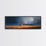 Desert Storm Canvas Print Moody Landscape Art, Southwestern Wall Art, Nature Painting, Office Decor, Living Room Artwork