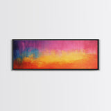Colorful Gradient, Vibrant Abstract Painting, Modern Wall Art, Sunset Tones, Canvas Print, Boho Style, Living Room Artwork