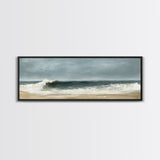 Stormy, Waves, Ocean, Moody, Canvas Print, Coastal Art, Nautical Wall Decor, Living Room Artwork, Dark Beach Painting
