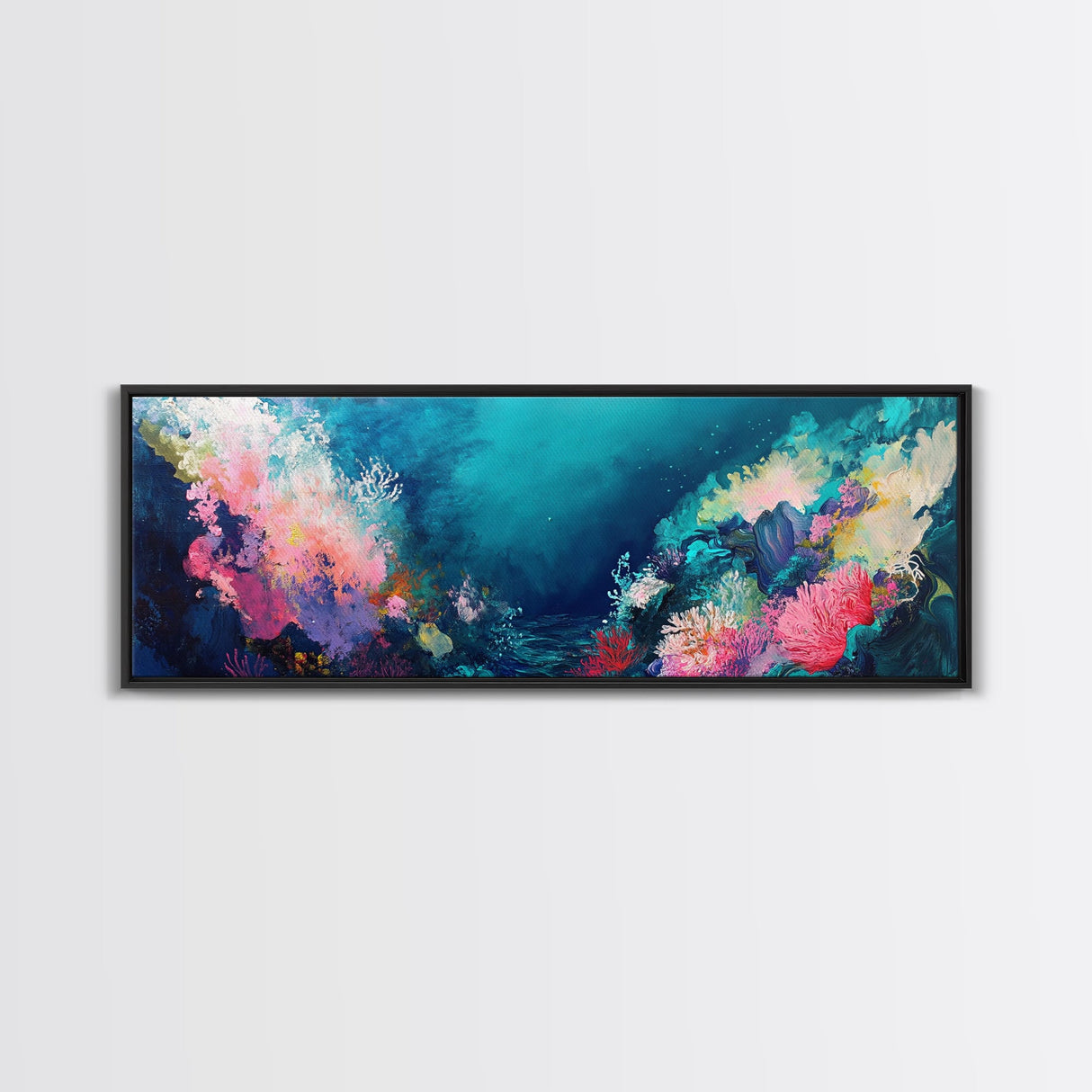 Underwater Coral Reef Canvas Print, Vibrant Ocean Life Wall Art, Marine Aesthetic, Coastal Home Decor, Sea Lovers Gift