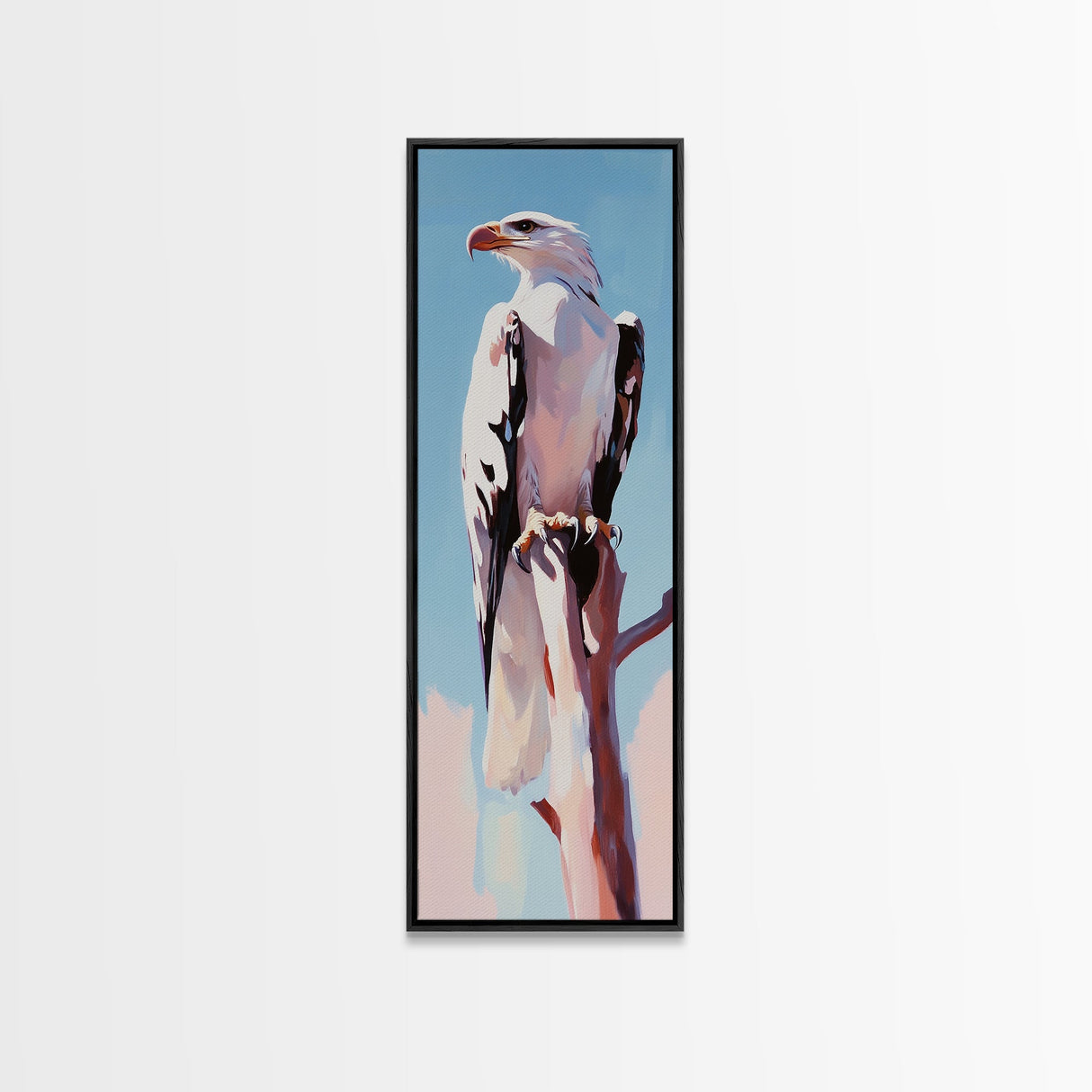 Bald Eagle, Majestic Bird, Wildlife Wall Art, Canvas Print, Nature Inspired Decor, Rustic Home Art, Minimalist Animal Paintin