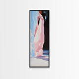 Flowing Dress, Elegant, Soft, Canvas Print, Feminine Art, Romantic Wall Decor, Modern Aesthetic, Pastel Minimalist Painting