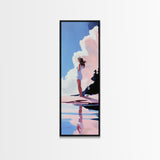 Beach Sunset, Coastal Art, Abstract Seascape, Modern Ocean, Canvas Print, Minimalist Art, Living Room Wall Art, Nautical Decor