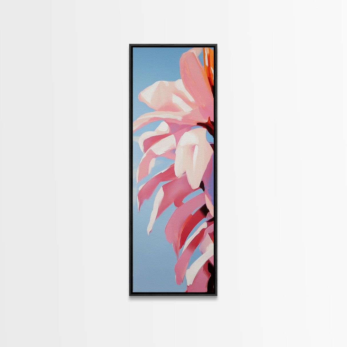 Floral, Pink Petals, Botanical, Nature Wall Art, Bedroom Wall Decor, Feminine Aesthetic, Modern Flower Painting, Canvas Print