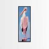 Pelican, Coastal Bird, Modern Beach Art, Nautical Home Decor, Ocean Animal, Boho Wall Art, Seaside Theme, Framed Canvas Print
