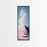 Ocean Wave, Water Splash, Framed Canvas Print, Abstract Coastal Art, Beach House Decor, Modern Minimalist, Tranquil Wall Art