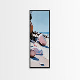 Sunset Glow, Blush Toned Art, Tranquil Nature Painting, Abstract Landscape, Peaceful Wall Art, Warm Aesthetic, Living Room Canvas Print