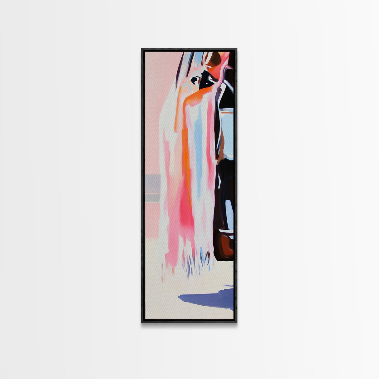 Vibrant Textures, Abstract Fashion Art, Bold Color Splashes, Modern Aesthetic, Trendy Wall Decor, Artistic Expression, Framed Canvas Print