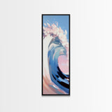 Ocean Wave, Abstract Seascape, Framed Canvas Print, Coastal Aesthetic, Modern Minimalist, Living Room Decor, Nautical Wall Art