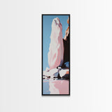 Iceberg, Arctic, Frozen Landscape, Blue, White, Modern Home Art, Minimalist, Winter, Living Room, Office, Framed Canvas Print