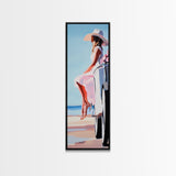 Sunset Cowgirl, Western Fashion, Feminine Art, Canvas Print, Modern Country Decor, Chic Bedroom Wall Art, Stylish Home Accent, Gift Idea