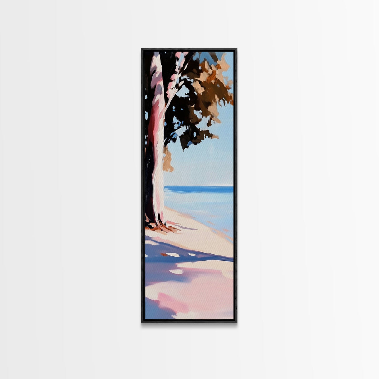 Serene Ocean, Pastel Beach, Coastal Landscape, Canvas Print, Minimalist Art, Living Room Art, Tranquil Seascape, Sunset Painting, Soft Colors