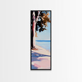 Serene Ocean, Pastel Beach, Coastal Landscape, Canvas Print, Minimalist Art, Living Room Art, Tranquil Seascape, Sunset Painting, Soft Colors