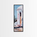 Desert Retreat, Southwestern Home, Boho Chic, Framed Canvas Print, Warm Earthy Tones, Living Room Wall Art, Spanish Style Decor