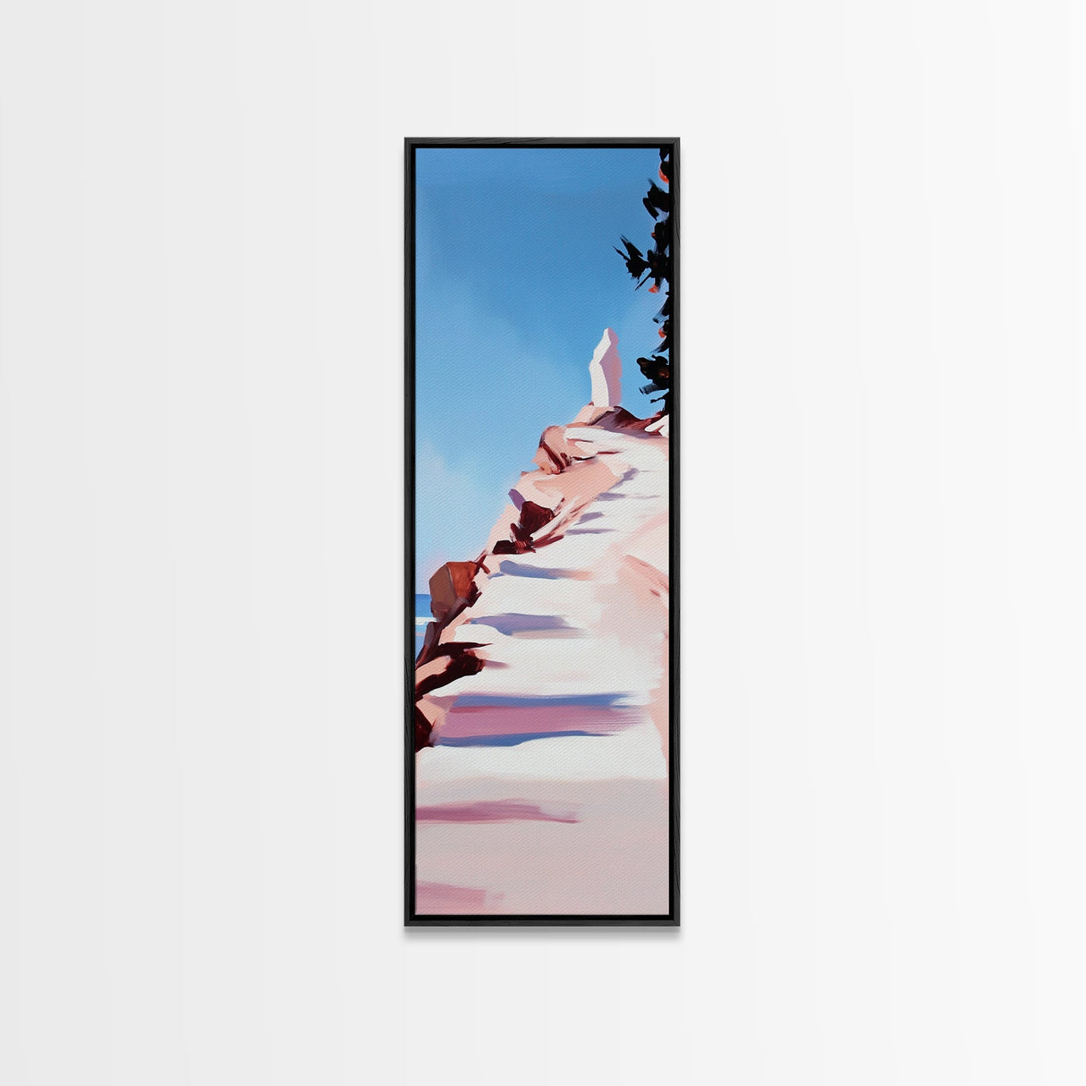 Sunset Cliffs, Beach Landscape, Warm Coastal Decor, Ocean View Art, Living Room Print, Modern Seascape, Canvas Print, Summer Art