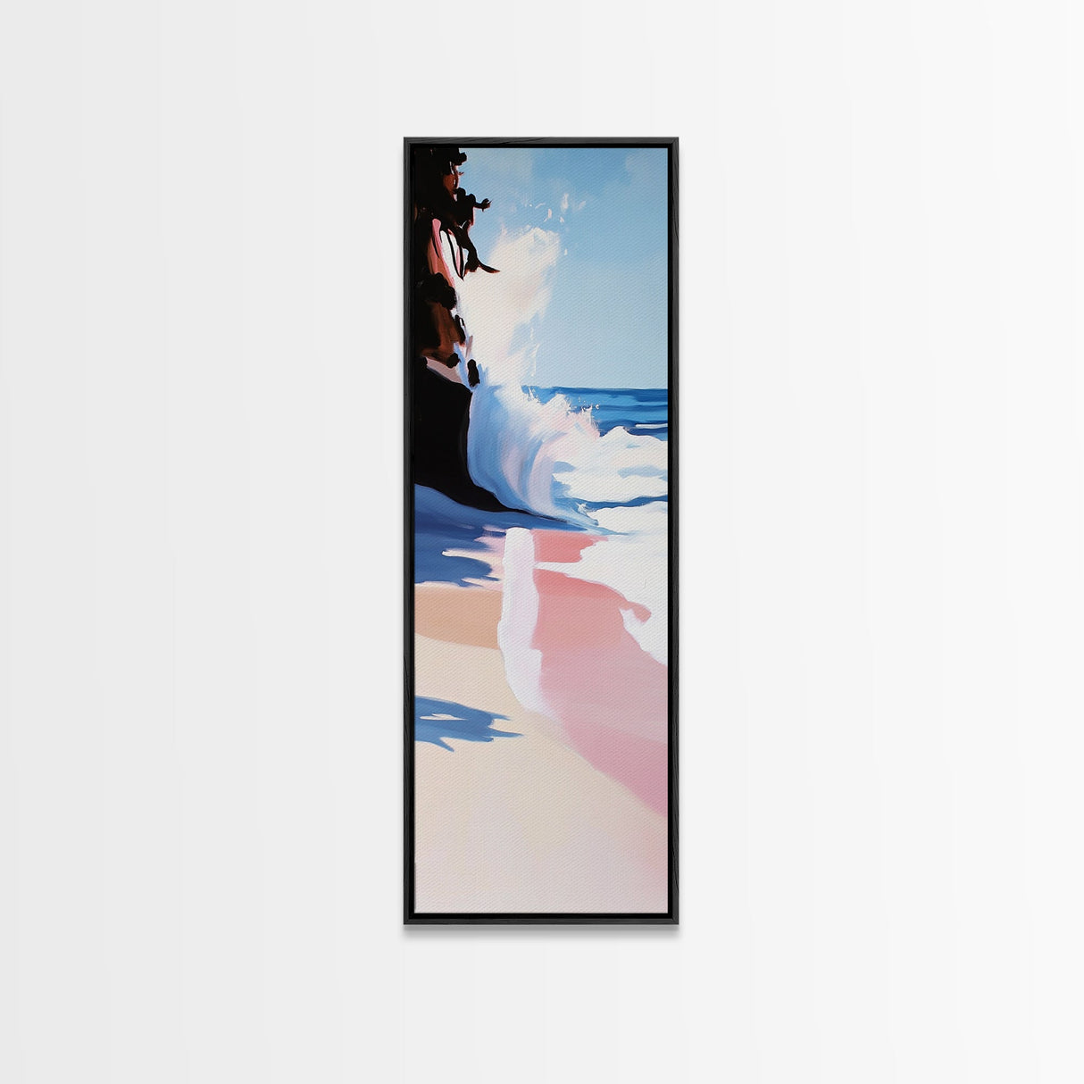 Ocean Wave, Coastal Beach Art, Modern Seascape, Blue Wall Decor, Living Room Print, Minimalist Art, Canvas Print, Nautical Style