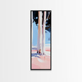 Tree Shadows, Nature Wall Art, Modern Landscape Print, Neutral Tones, Minimalist Decor, Framed Canvas Print, Living Room Aesthetic