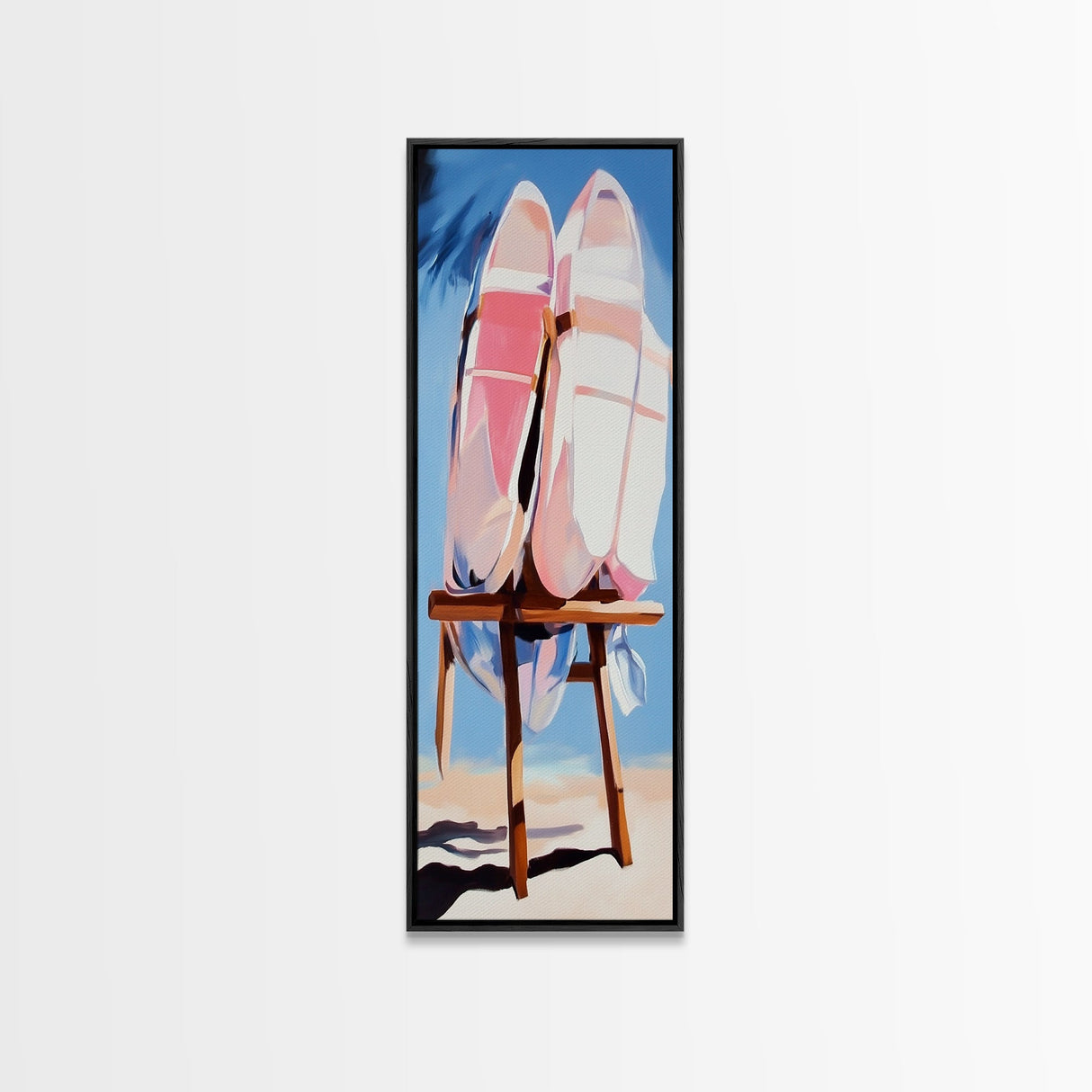 Beach Kayaks, Coastal Wall Art, Nautical Decor, Canvas Print, Minimalist Art, Modern Home Art, Summer Aesthetic, Boho Wall Art