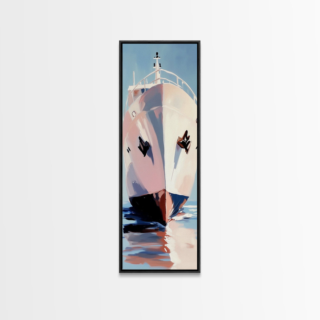 Luxury Yacht, Nautical Wall Art, Ocean Canvas Print, Maritime Aesthetic, Minimalist Decor, Coastal Living, Elegant Home Art
