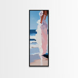 Coastal Elegance, Beach Reflection, Ocean Breeze, Framed Canvas Print, Minimalist Art, Bedroom Wall Art, Summer Aesthetic, Seaside Decor