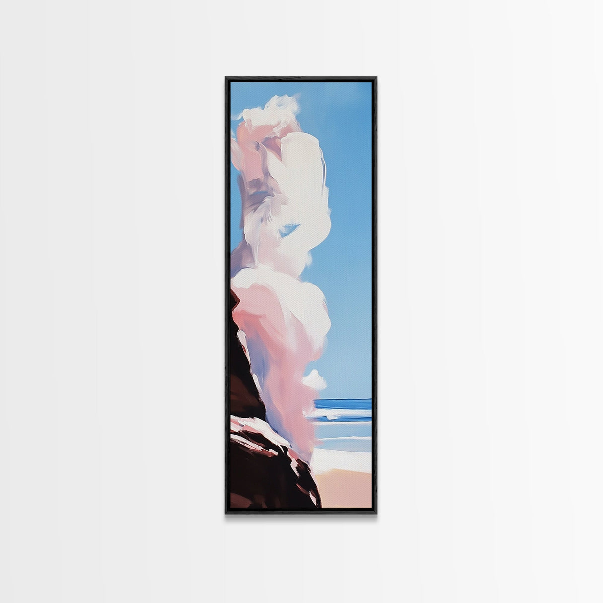 Coastal Clouds, Sunset Bliss, Ocean Horizon, Canvas Print, Beach Home Decor, Minimalist Wall Art, Seascape Aesthetic, Living Space Art