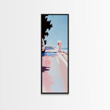Seaside Walkway, Nautical Wall Art, Coastal Landscape, Canvas Print, Beach House Decor, Ocean Painting, Minimalist Art, Bedroom Wall Art