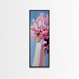Romantic Bloom, Abstract Flowers, Pastel Art, Canvas Print, Feminine Home Decor, Minimalist Painting, Bedroom Aesthetic, Spring Wall Art