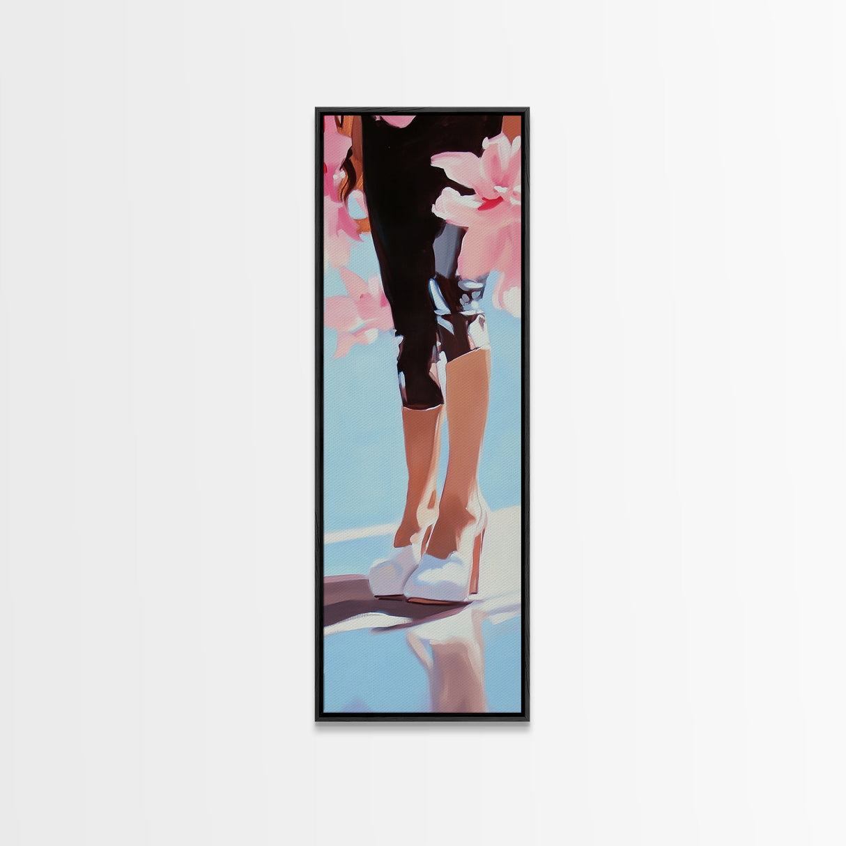 Fashion Heels Art, Glamorous Decor, Chic Aesthetic, Framed Canvas Print, Feminine Room Art, Stylish Wall Art, Dressing Room Decor