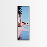 Woman by the Sea, Dreamy Coastal Art, Feminine Minimalist Print, Framed Canvas Print, Elegant Wall Art, Bedroom Decor, Modern Aesthetic