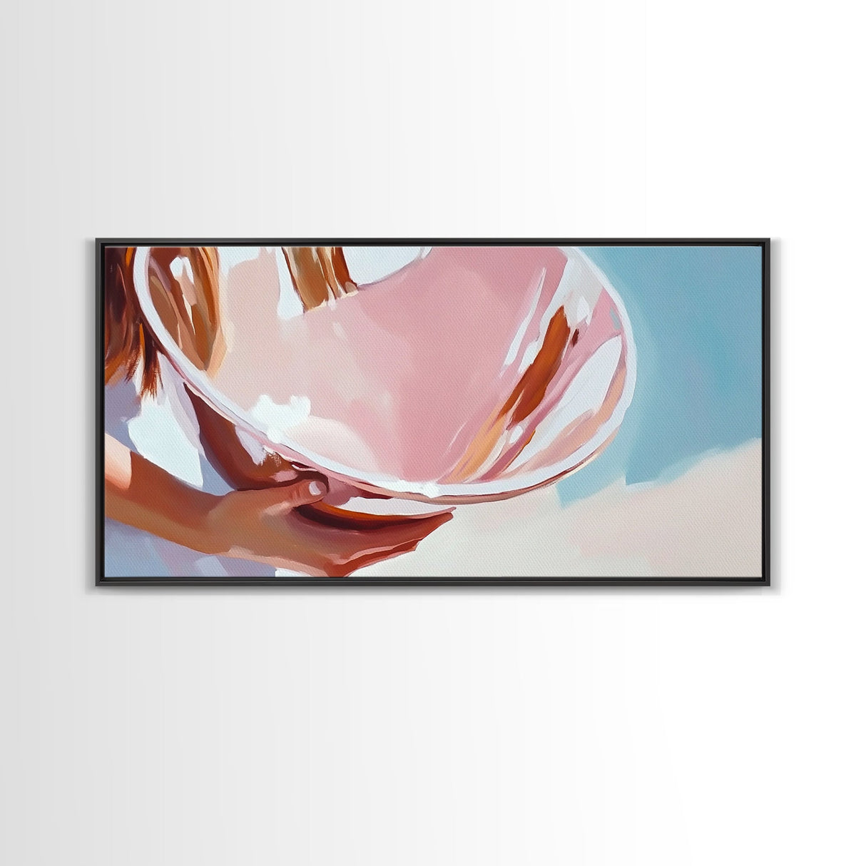 Pink Shell, Coastal Art, Beach Inspired, Canvas Print, Boho Wall Art, Minimalist Ocean Decor, Bedroom Wall Art, Beach House Gift