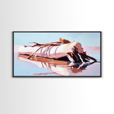 Driftwood Reflection, Coastal Wall Art, Beach House Decor, Nature-Inspired, Neutral Art, Minimalist Style, Canvas Print, Living Room