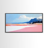 Mountain Horizon, Pastel Desert, Sunset Landscape, Canvas Print, Southwest Wall Art, Earth Tone Decor, Living Room Artwork, Scenic Painting