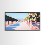 Vineyard Path, Rustic Landscape Print, Dining Room Wall Art, Framed Canvas Print, Nature Painting, Farmhouse Decor, Autumn Art