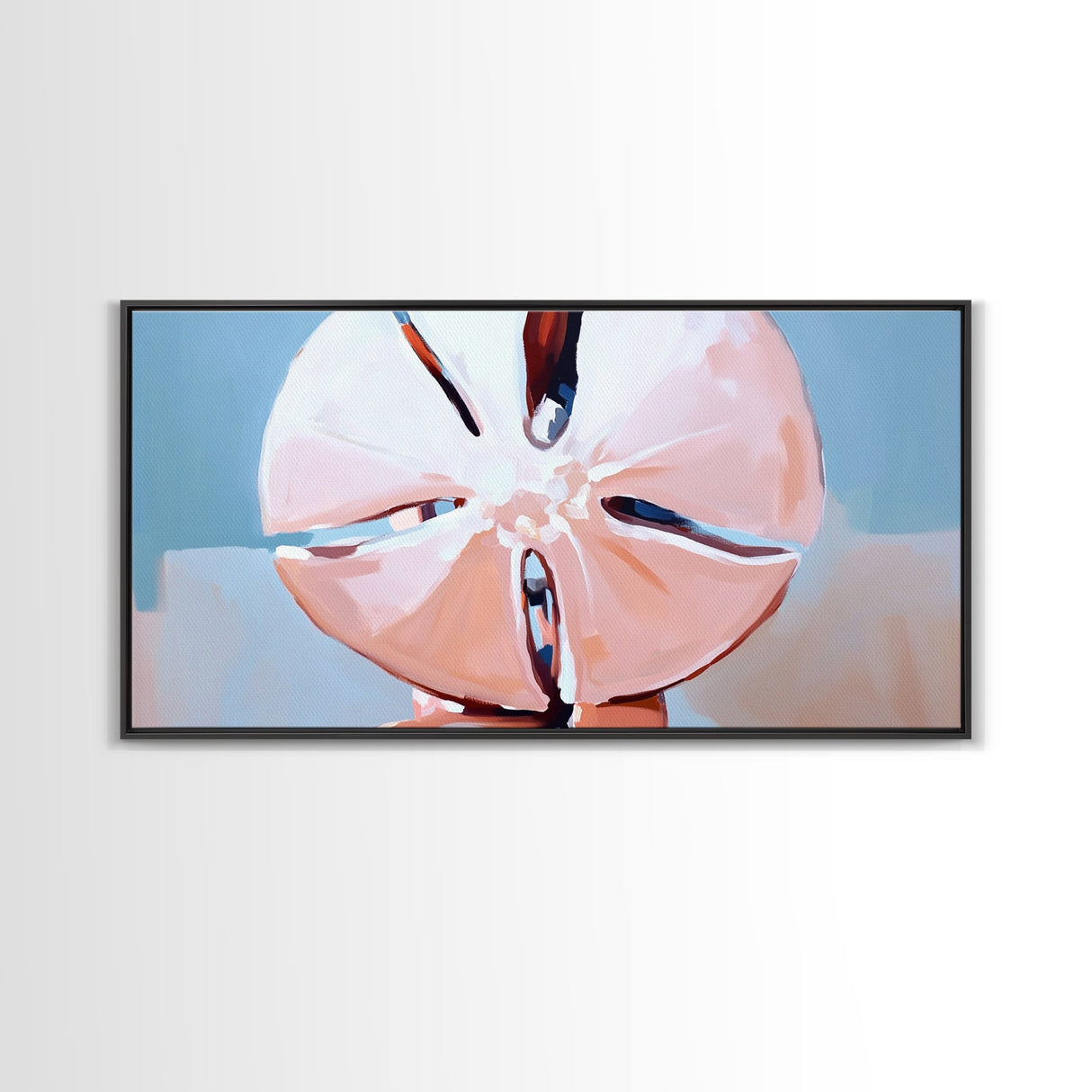 Sand Dollar, Beach Collectible, Coastal Aesthetic, Soft Pastel, Framed Canvas Print, Boho Ocean Art, Living Room Wall Art, Nautical Decor