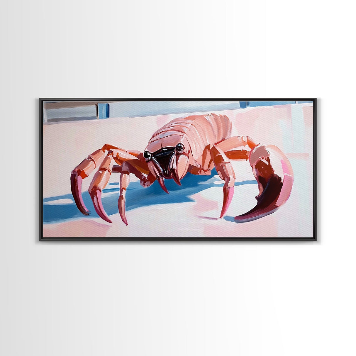 Fantasy Crab, Surrealism, Unique, Framed Canvas Print, Coastal Art, Whimsical Decor, Ocean Creature, Beach House, Statement Piece