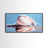 Sea Shell, Coastal Art, Beach House Wall Decor, Canvas Print, Nautical Painting, Minimalist Seaside Art, Bedroom Wall Decor